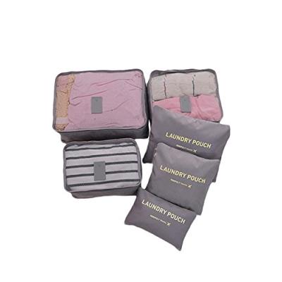 Lot de 6 sacs de voyage , couleur unie ( Gris )