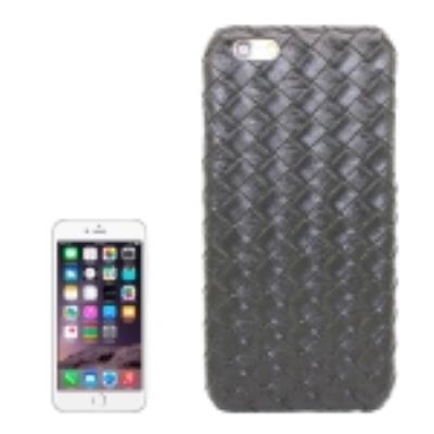 Iphone 6 : Coque Housse Plastique Noir Texture Tissé