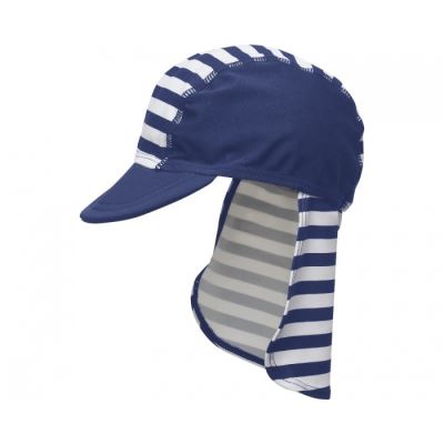 capuchon résistant aux UV bleu/blanc junior 49 cm