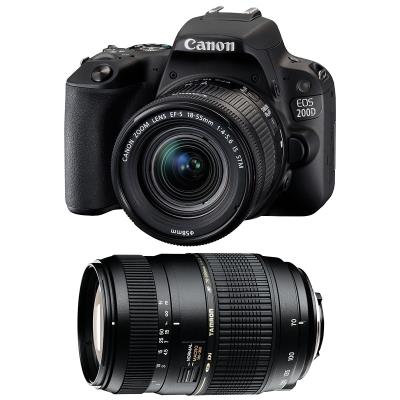 CANON eos 200d + 18-55 is stm + tamron 70-300 di