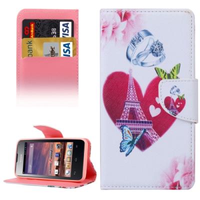 Huawei Y560 Coque housse Cuir PU Cœur