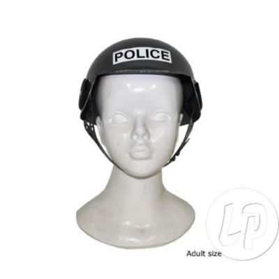 casque avec inscription police gris