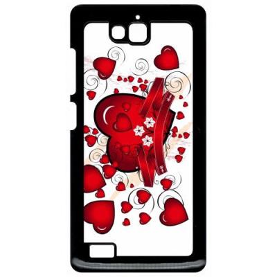Coque huawei honor 3c et 3c 4g motif love coeur