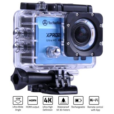 TECTECTEC XPRO2 BLEU: Caméra Sport Ultra HD 4K Wifi avec Photo 16 Mp