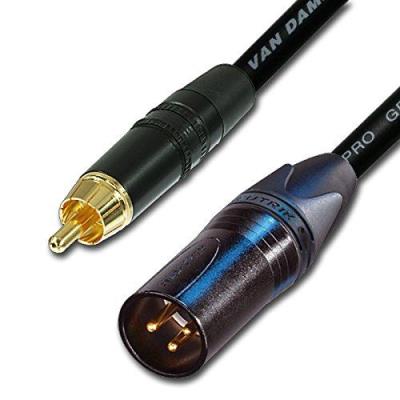 Designacable Nys373-0-Vdinbk0025-Nc3Mxx-B Câble Rca Vers Prise Xlr Mâle Noir 250Cm 25 Cm Noir