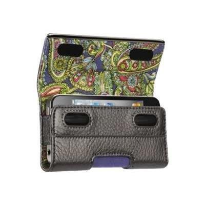 Griffin Elan Holster Metal - Cameratas voor mobiele telefoon - leer - platinum - voor Apple iPhone 4