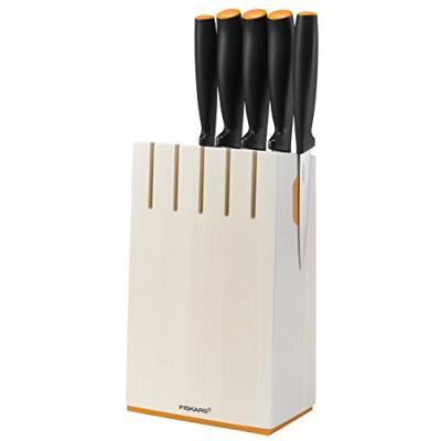 Fiskars functionalform bloc couteaux avec 5 couteaux, blanc