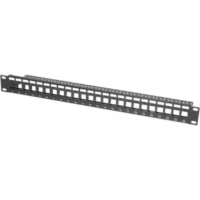 DEXLAN Panneau 1U 24 ports STP keystone avec support cables