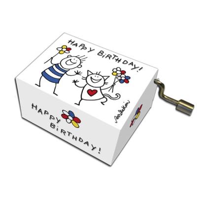 Serinette happy birthday motifs garc¸on &: chat