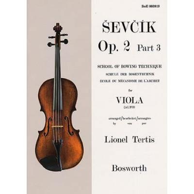 Méthodes et pédagogie BOSWORTH SEVCIK - OP.2 PART.3 - MECANISME DE L'ARCHET - ALTO Alto