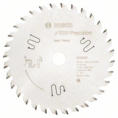Bosch 2608642386 Lame De Scie Circulaire Top Precision Bois 165 X 20 X 1,8 Mm - 32 T