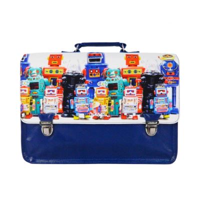 Cartable Miniséri 39cm Bleu Motif Robots