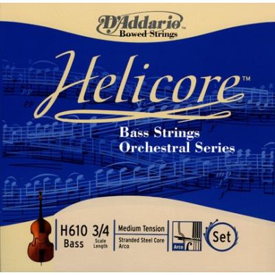 Contrebasses D'ADDARIO HELICORE ORCHESTRAL CONTREBASSE 3/4 JEU DE CORDES MEDIUM Cordes contrebasse