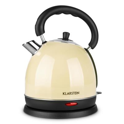 Klarstein Teatime Bouilloire électrique style théière rétro capacité 1,8l puissance 1850 à 2200 W- crème