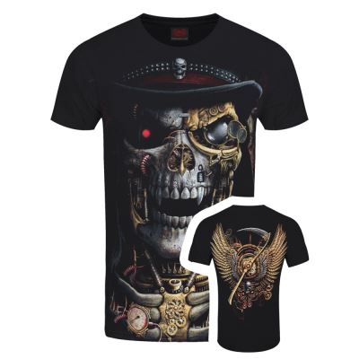 Spiral Faucheur Steam Punk T-Shirt Hommes NoirM