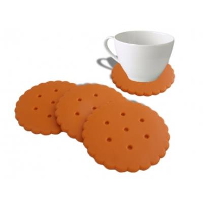 Lot de 4 dessous de verre attrayant en forme de biscuit  deco maison ustensile cuisine