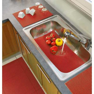 Tapis égouttoir à vaisselle 65x43 TUBULO rouge 