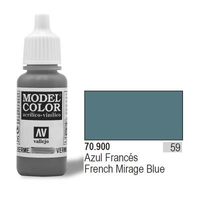 Vallejo acrylic model color - french mirage blue - val900 vall-70900