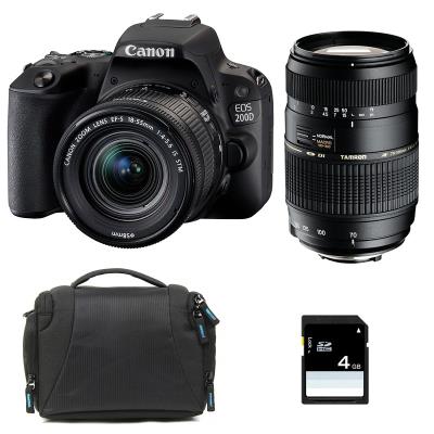 CANON eos 200d + 18-55 is stm + tamron 70-300 di + sac + sd 4go