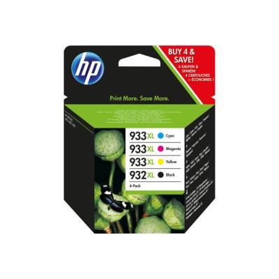 HP 932XL/933XL Combo Pack - 4 - hoog rendement - zwart, geel, cyaan, magenta - origineel - Officejet - inktcartridge