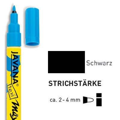 C.kreul textilmarker javana texi m?x medium, schwarz 90771