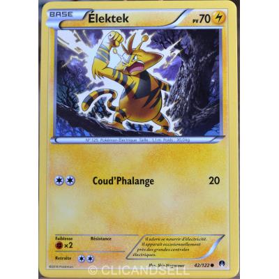 carte Pokémon 42/122 Elektek 70 PV XY - Rupture Turbo NEUF FR État correct - Pokémon reconditionné disponible sur Fnac
