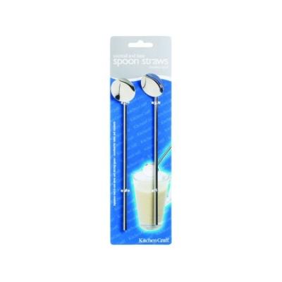 LOT DE 2 CUILLÈRES-PAILLES 20 CM