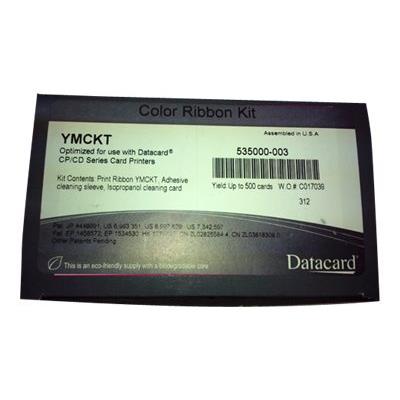 Datacard YMCKT - 1 - kleur (cyaan, magenta, geel) - printlint