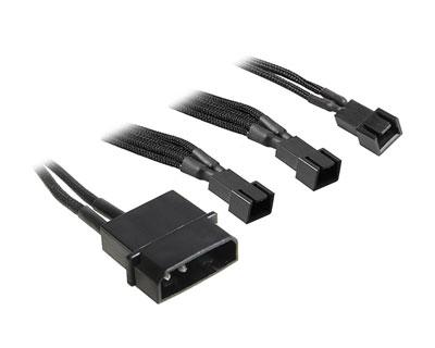 BitFenix - Duplicateur d'Alimentation Molex - 1M(4p)/3F(3p) - Gaine Noire