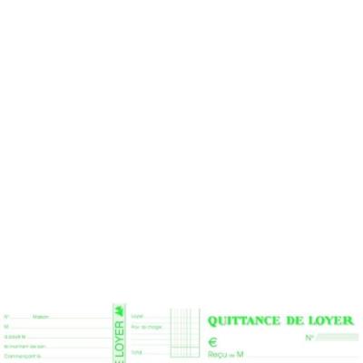Carnet Exacompta à souche 10,5x16,5cm Quittances de loyer 50 feuillets