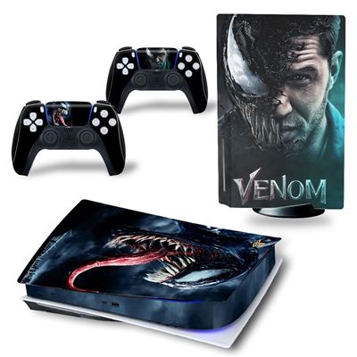 Autocollant Sticker de Protection FONGWAN pour Sony PS5 Console Disc Edition - venom 2095
