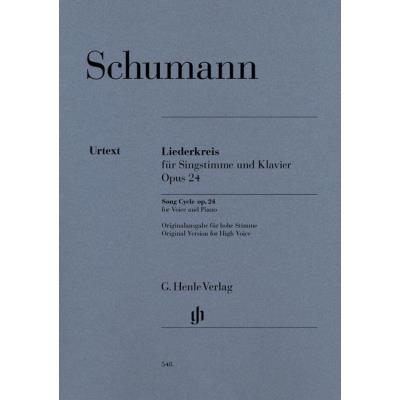 Partitions classique HENLE VERLAG SCHUMANN R. - SONG CYCLE (LIEDERKREIS) OP. 24 - CHANT, PIANO Voix solo, piano
