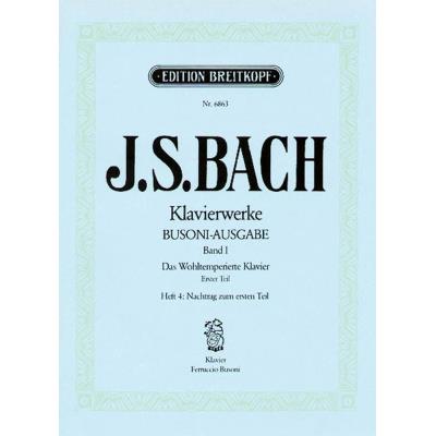 Partitions classique EDITION BREITKOPF BACH J.S. - WOHLTEMPERIERTES KLAVIER I/4 - PIANO Piano