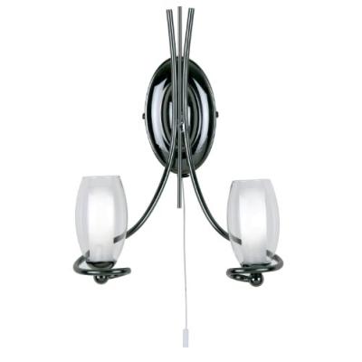 Oaks Lighting Nino Applique Murale 2 Lumières Noir Miroir