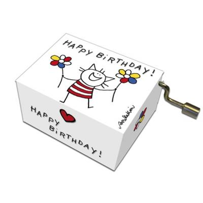 Serinette happy birthday motifs petit chat