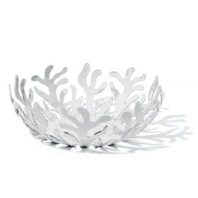 ALESSI ESI01/29 W PORTE-FRUITS EN ACIER COLORÉ À LA RÉSINE AU EPOXYDE BLANC 29 CM