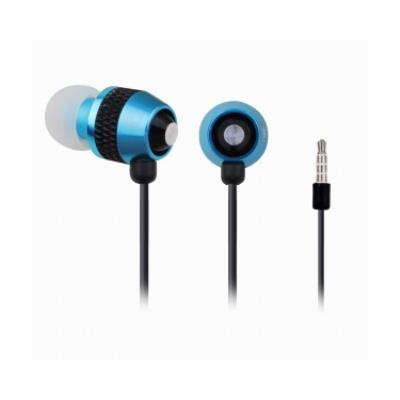 Gembird écouteurs métalliques stéréo avec microphone et contrôle du volume, bleu mhs-ep-002