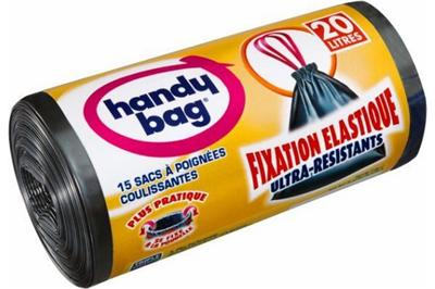 Sac Handy Bag 15 sacs poubelle 20L fixation elastique