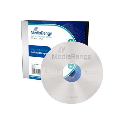 MediaRange - DVD+R DL x 5 - 8.5 GB - opslagmedia
