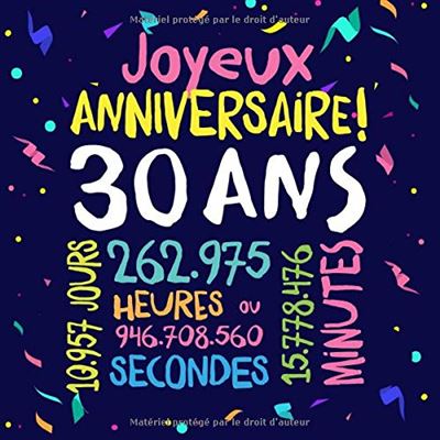 Joyeux Anniversaire 30 Ans Livre D Or Pour Le 30eme Anniversaire 30 Ans Decoration Cadeau D Anniversaire Pour Homme Ou Femme Pages Format Nlfbp Editions Broche Nlfbp Editions Achat Livre Fnac