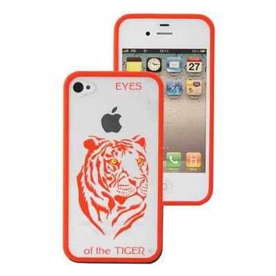 Mocca coque bimatière rouge tiger pour iPhone 4 / 4S