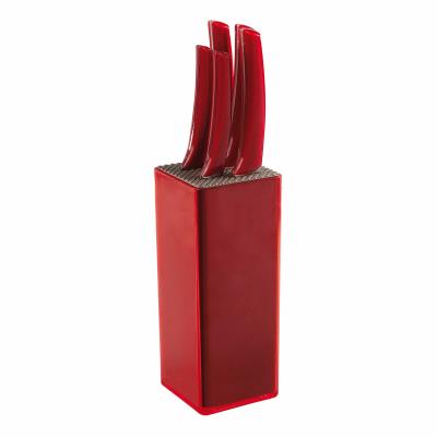 Set de 5 couteaux sur bloc rouge kitchen artist mec114r