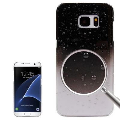 Galaxy S7 Edge / G935 Coque housse Plastique Noir Goutte d'Eau