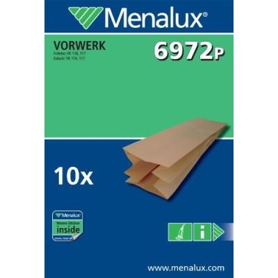 MENALUX 6972P 10 SACS ASPIRATEUR COMPATIBLE POUR VORWEK / FOLLETTO / KOBOLT