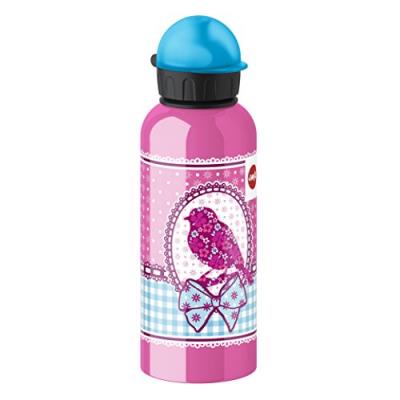 Emsa 514411 teens gourde avec embout pour boire refermable 100% hermétique verrou de sécurité 600ml oiseau