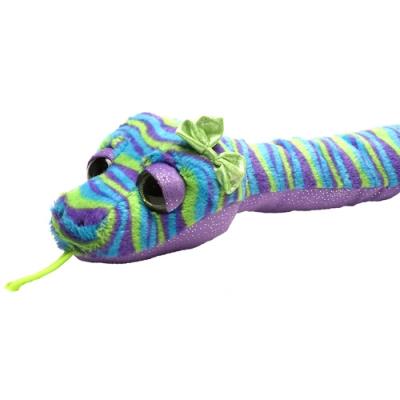 Peluche sweet&sassy serpent raye bleu vert violet 137 cms wild republic 17158