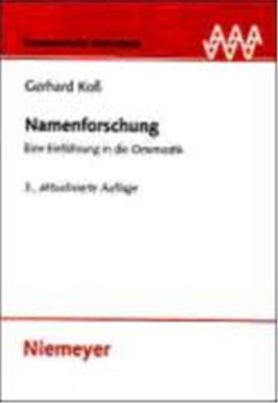 Namenforschung,  Germanistische Arbeitshefte