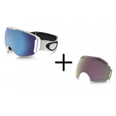 Masque Oakley Airbrake Xl Polished White Prizm Sapphire - Bleu