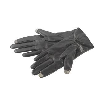 Gants hommes en cuir pour écrans tactiles capacitifs T: L - 1