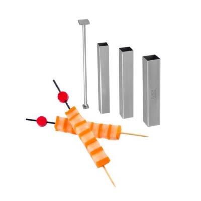 Louis tellier id1207 design culinaire kit de 3 tubes carrés découpoir